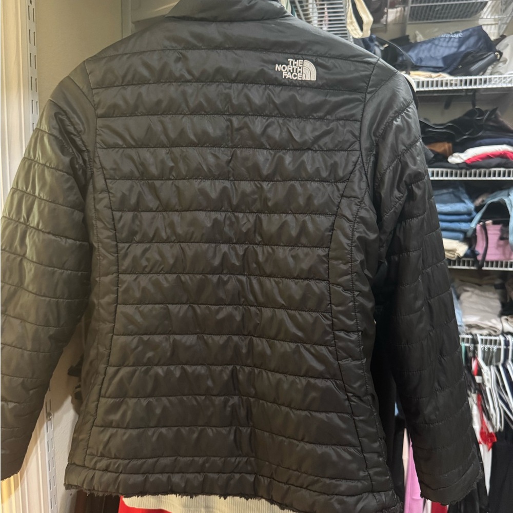 The North Face kids Black reversible fleece Jacket